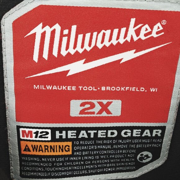 Milwaukee M12 2X Heated Gear Red Jacket With Zippered Pockets & Adjustable Cuffs - Picture 13 of 14
